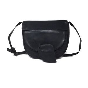 Sartori Navy Italian Leather Quilted Bag